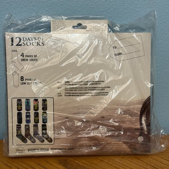 Star Wars The Mandalorian 12 Days Of Socks Gift Box - Picture 2 of 7